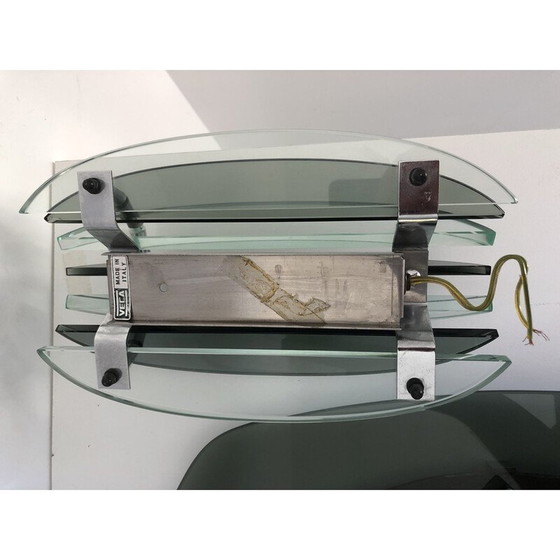 Image 1 of Miroir vintage Veca avec 2 lampes murales, Italie