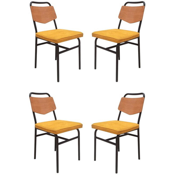 Image 1 of 4 chaises de salle à manger, RAPHAEL - années 1950