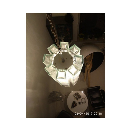 Image 1 of Lampe suspendue vintage en verre par Doria, Allemagne 1970