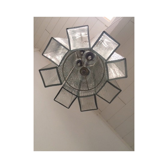 Image 1 of Lampe suspendue vintage en verre par Doria, Allemagne 1970