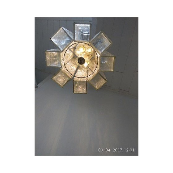 Image 1 of Lampe suspendue vintage en verre par Doria, Allemagne 1970