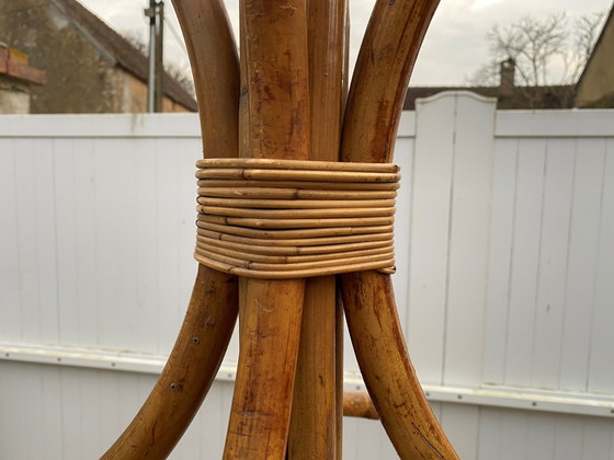 Image 1 of Porte Manteau En Rotin Vintage 1970