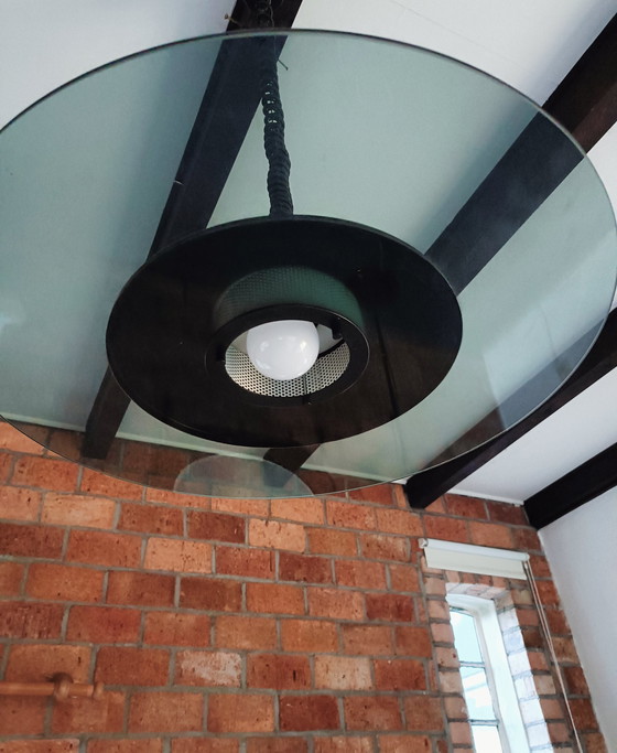 Image 1 of Steinhauer Space Age Ufo Pendant Lamp Black Smoked Glass