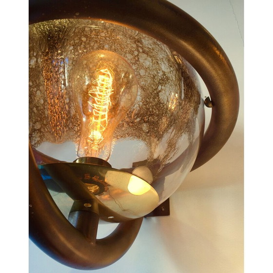 Image 1 of Paire d'appliques Saturne en verre de Murano - années 1980