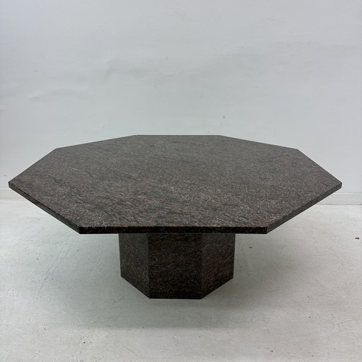 Table à café hexagonale en granit Mid Century, 1980's