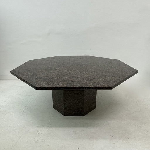 Table à café hexagonale en granit Mid Century, 1980's