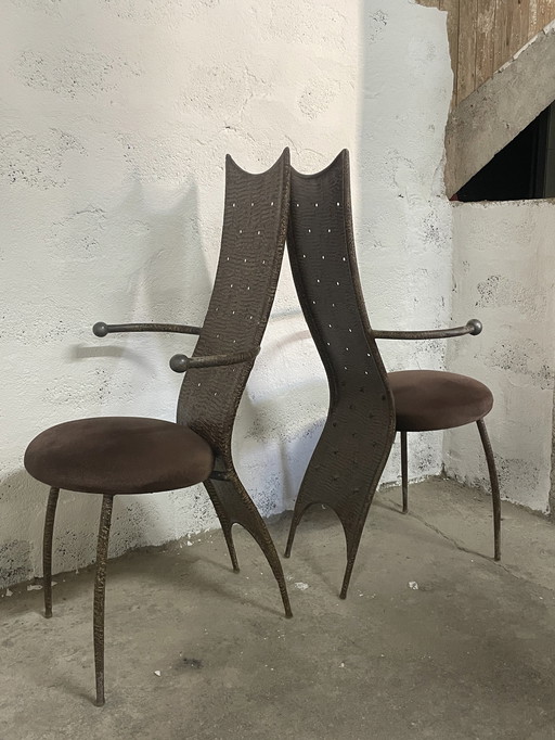 Ensemble De 4 Chaises Design Post Modern