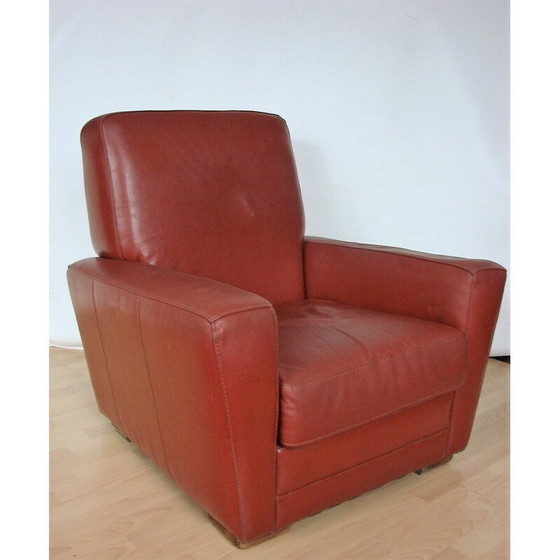 Image 1 of Fauteuil en cuir Art déco, 1960