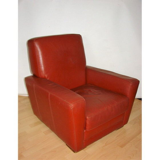 Image 1 of Fauteuil en cuir Art déco, 1960