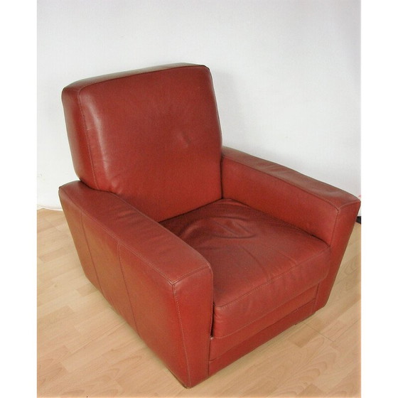 Image 1 of Fauteuil en cuir Art déco, 1960