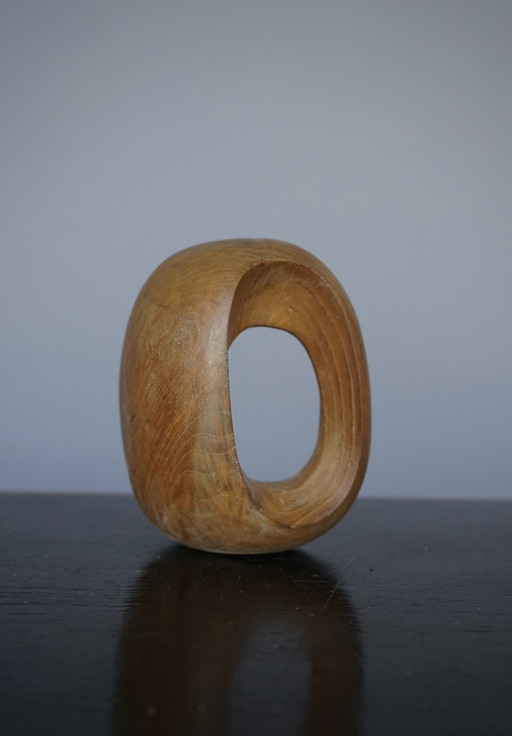 Petite sculpture abstraite en bois, années 1960