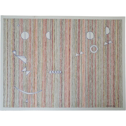 Aquarelle vintage sur papier n 488 de Jérémie Iordanoff, 2009