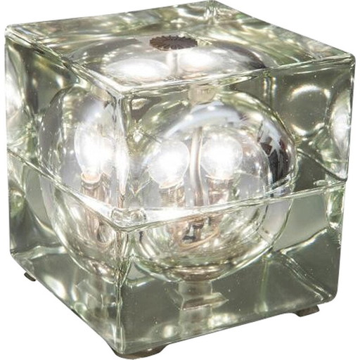 Lampe de table vintage "Cubosfera" par Alessandro Mendini, Italie 1968s