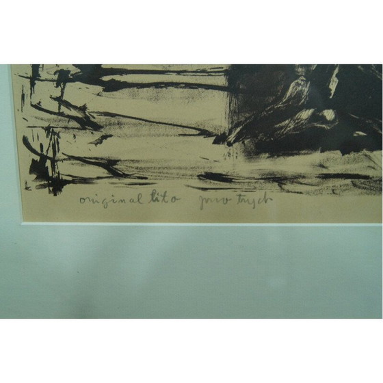 Image 1 of Lithographie moderniste vintage de Gerhard Nordström, Suède 1960
