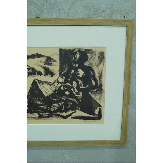 Image 1 of Lithographie moderniste vintage de Gerhard Nordström, Suède 1960