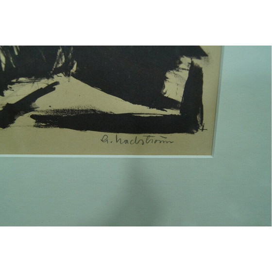 Image 1 of Lithographie moderniste vintage de Gerhard Nordström, Suède 1960
