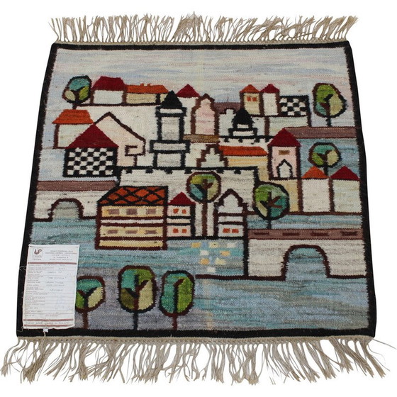 Image 1 of Tapisserie vintage en laine, Pologne 1970