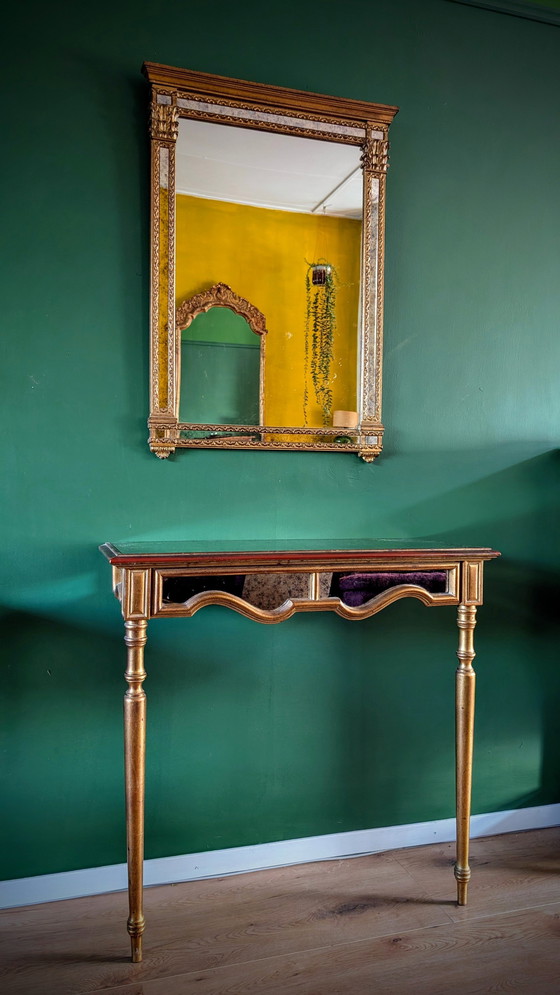 Image 1 of Miroir et console DeKnudt