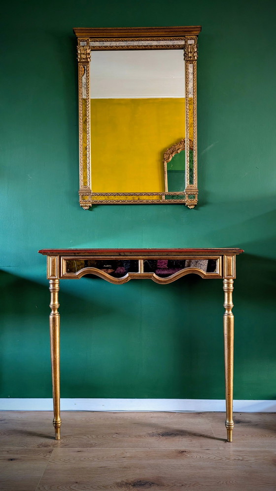 Image 1 of Miroir et console DeKnudt