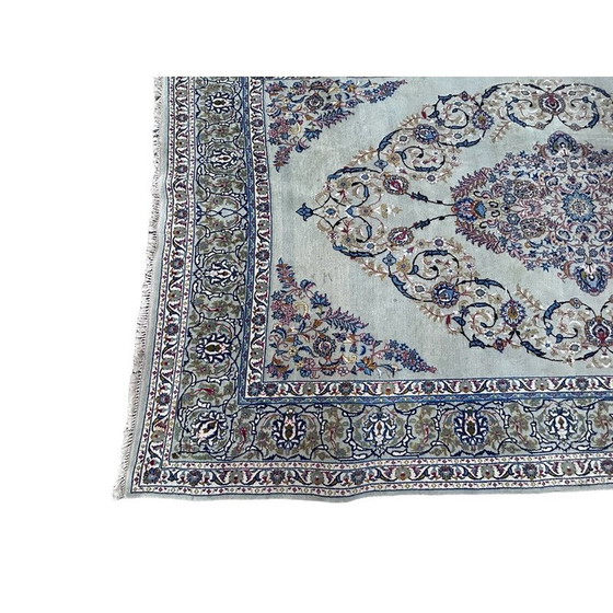 Image 1 of Tapis persan vintage en laine et soie naturelle, 1970
