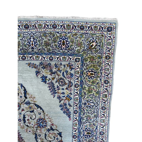 Image 1 of Tapis persan vintage en laine et soie naturelle, 1970