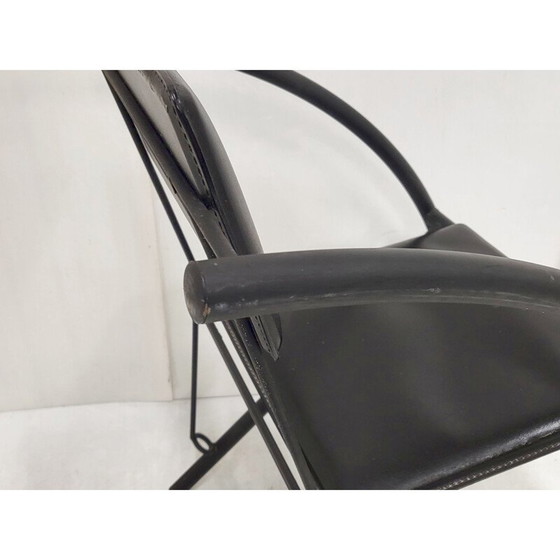 Image 1 of Chaise en cuir vintage, années 1980