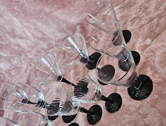 Image 1 of 12 verres Luminarc France Assortiment Black Foot