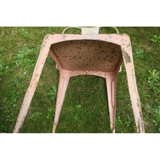 Image 1 of Ensemble de 3 chaises de jardin empilables Tolix patinées vintage