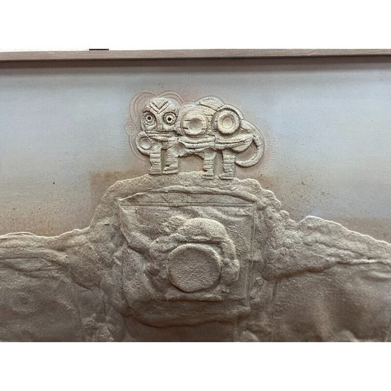Image 1 of Sculpture vintage en bas-relief de Joseph Alessandri, 1980