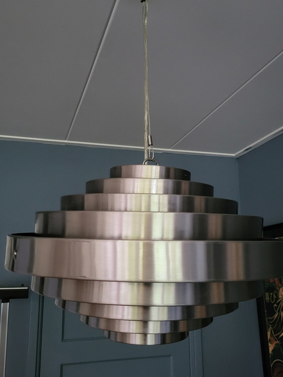 Image 1 of Lampe pendante en métal de l'ère spatiale.