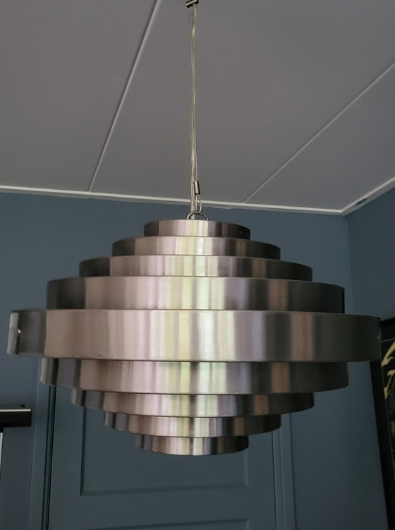 Image 1 of Lampe pendante en métal de l'ère spatiale.