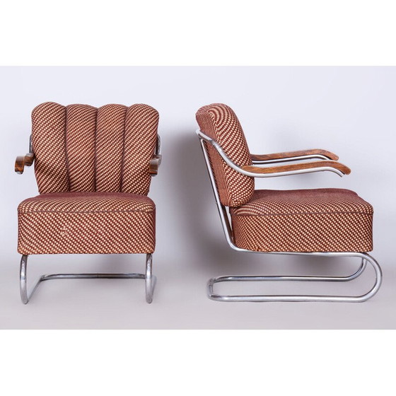 Image 1 of Paire de fauteuils Bauhaus vintage par O. Zoufalý, Tchécoslovaquie 1930