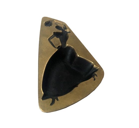 Image 1 of Cendrier Vintage • Gitanes • Cuivre Massif • Max Ponty • 1950-1960