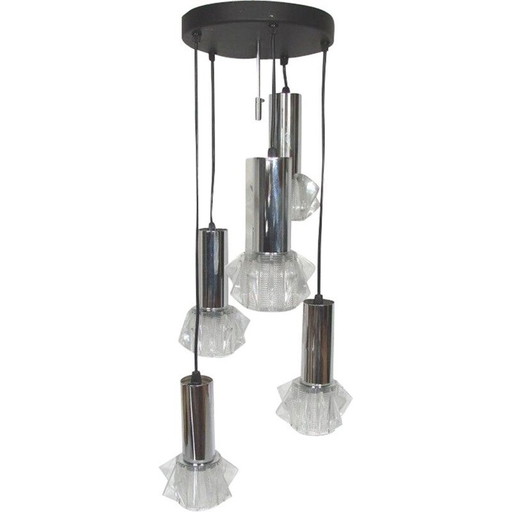 Lustre vintage en forme de cascade, 1970