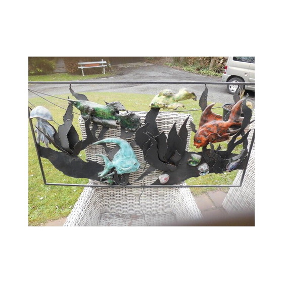 Image 1 of Décoration murale vintage en métal et céramique par Naysa, 1960