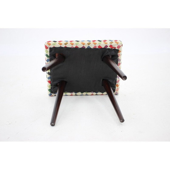 Image 1 of Tabouret vintage en hêtre, Tchécoslovaquie 1960
