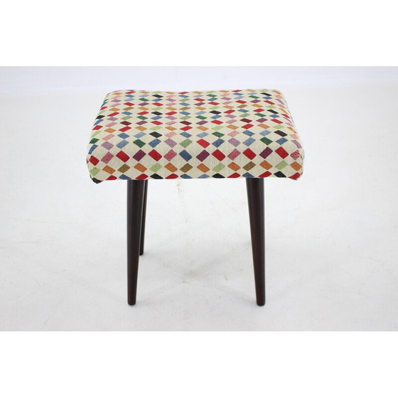 Image 1 of Tabouret vintage en hêtre, Tchécoslovaquie 1960