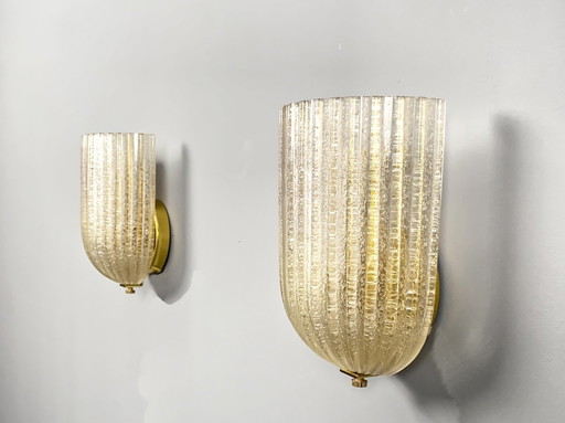 2X Appliques par Barovier & Toso, Murano