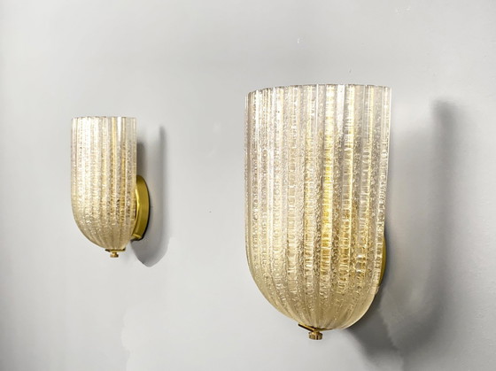 Image 1 of 2X Appliques par Barovier & Toso, Murano