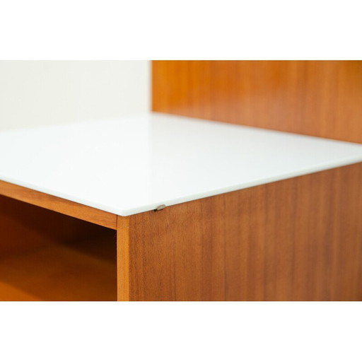 Table de nuit vintage en frêne et hêtre par Mojmír Požár pour Up Závody, Tchécoslovaquie 1960