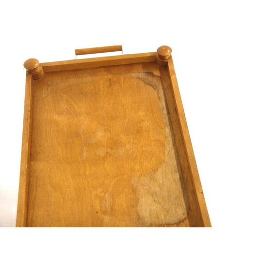 Image 1 of Table de service vintage en bois de bouleau sur roulettes, Suède 1950