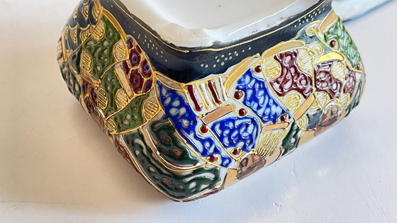 Image 1 of  Boite Porcelaine Chinoise Et Laiton Début Xxème