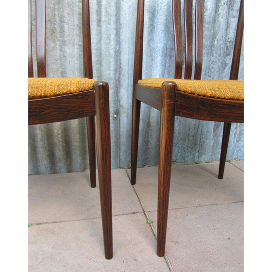 Image 1 of Paire de chaises de salle à manger danoise vintage en palissandre à dossier latéral