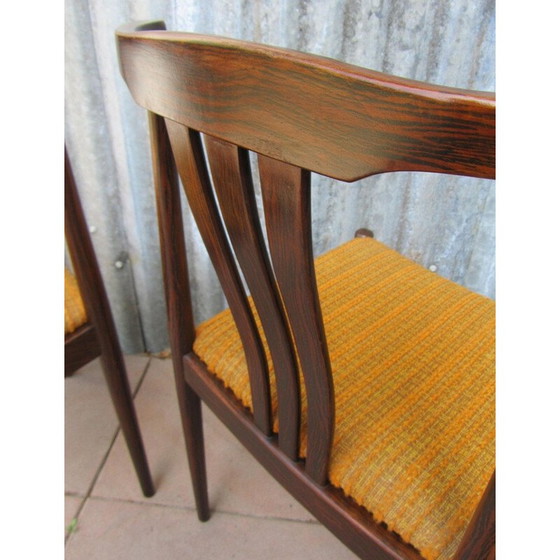 Image 1 of Paire de chaises de salle à manger danoise vintage en palissandre à dossier latéral