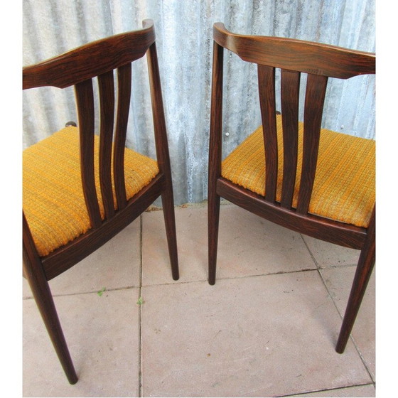 Image 1 of Paire de chaises de salle à manger danoise vintage en palissandre à dossier latéral