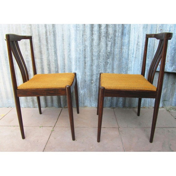 Image 1 of Paire de chaises de salle à manger danoise vintage en palissandre à dossier latéral
