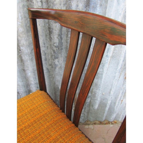 Image 1 of Paire de chaises de salle à manger danoise vintage en palissandre à dossier latéral