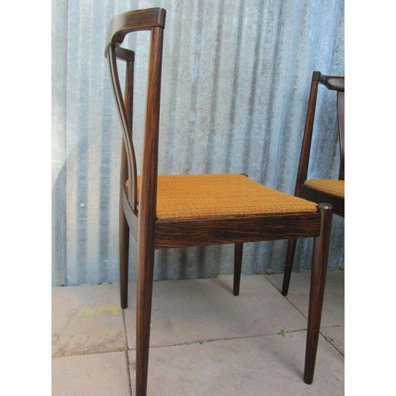 Image 1 of Paire de chaises de salle à manger danoise vintage en palissandre à dossier latéral
