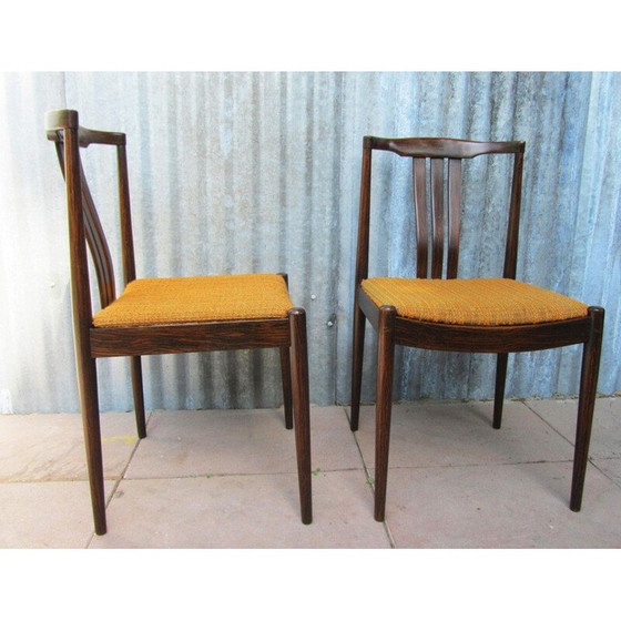 Image 1 of Paire de chaises de salle à manger danoise vintage en palissandre à dossier latéral