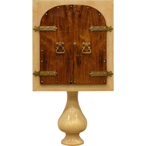 Meuble de bar vintage en bois de rose par Aldo Tura, Italie, années 1960